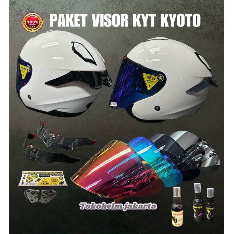 Kaca Helm KYT KYOTO Visor open venom FLAT kyt kyoto (visor+spoiler+sticker)