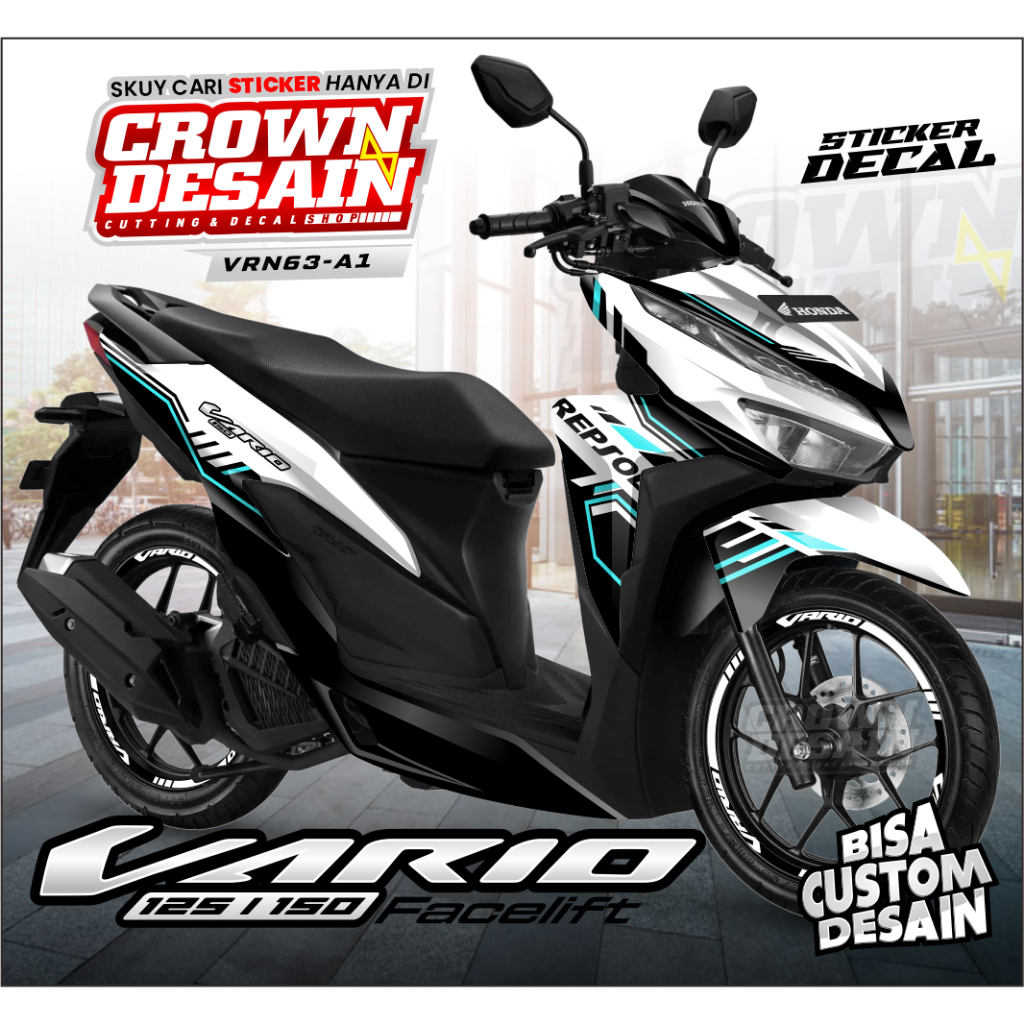 Decal Stiker Vario New 125/150 Facelift Motif REPSOL Minimalis - Stiker Fullbody Variasi Motor Vario