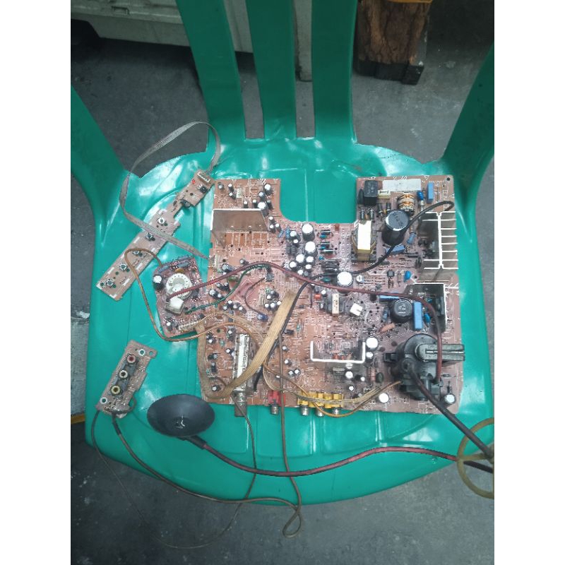 mesin tv polytron slim 21 inc second