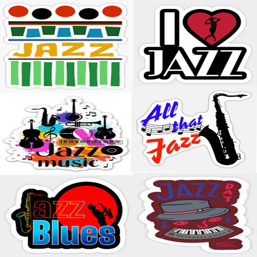 

Sticker Jazz Music