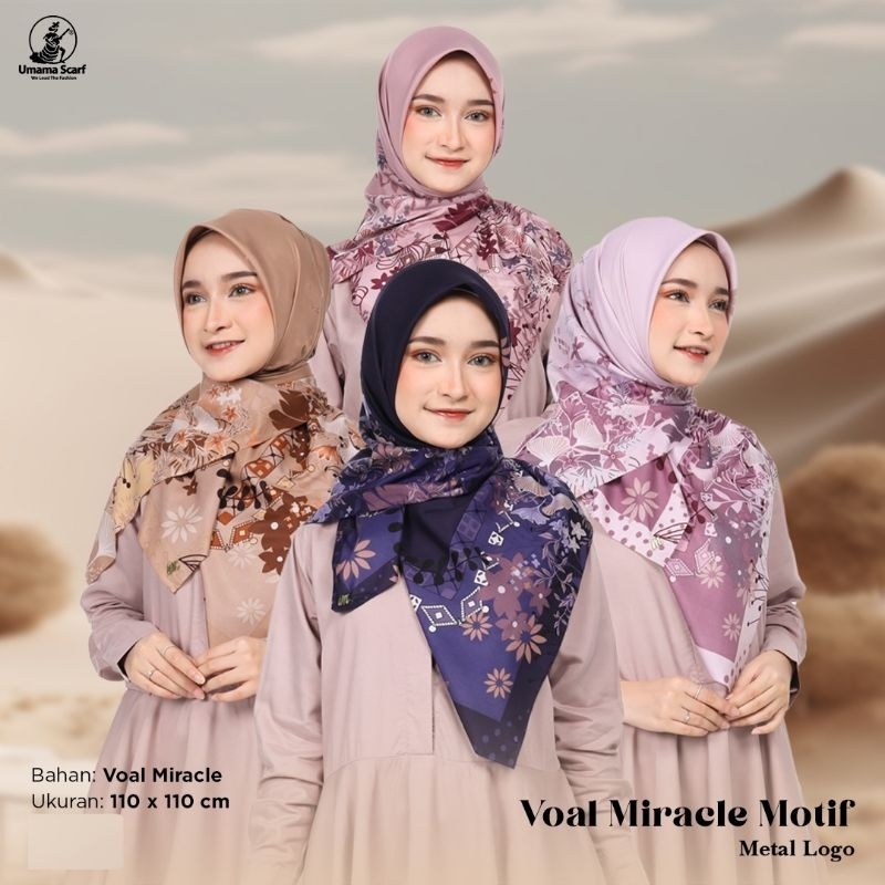 kerudung voal Miracle Umama - kerudung motif voal - Umama voal motif A