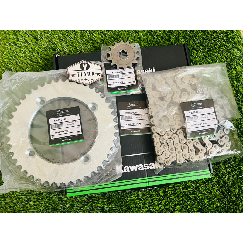 GIRSET GEAR SET KOMPLIT KLX 150 KLX150 S L G RANTAI GIR DEPAN BELAKANG KAWASAKI