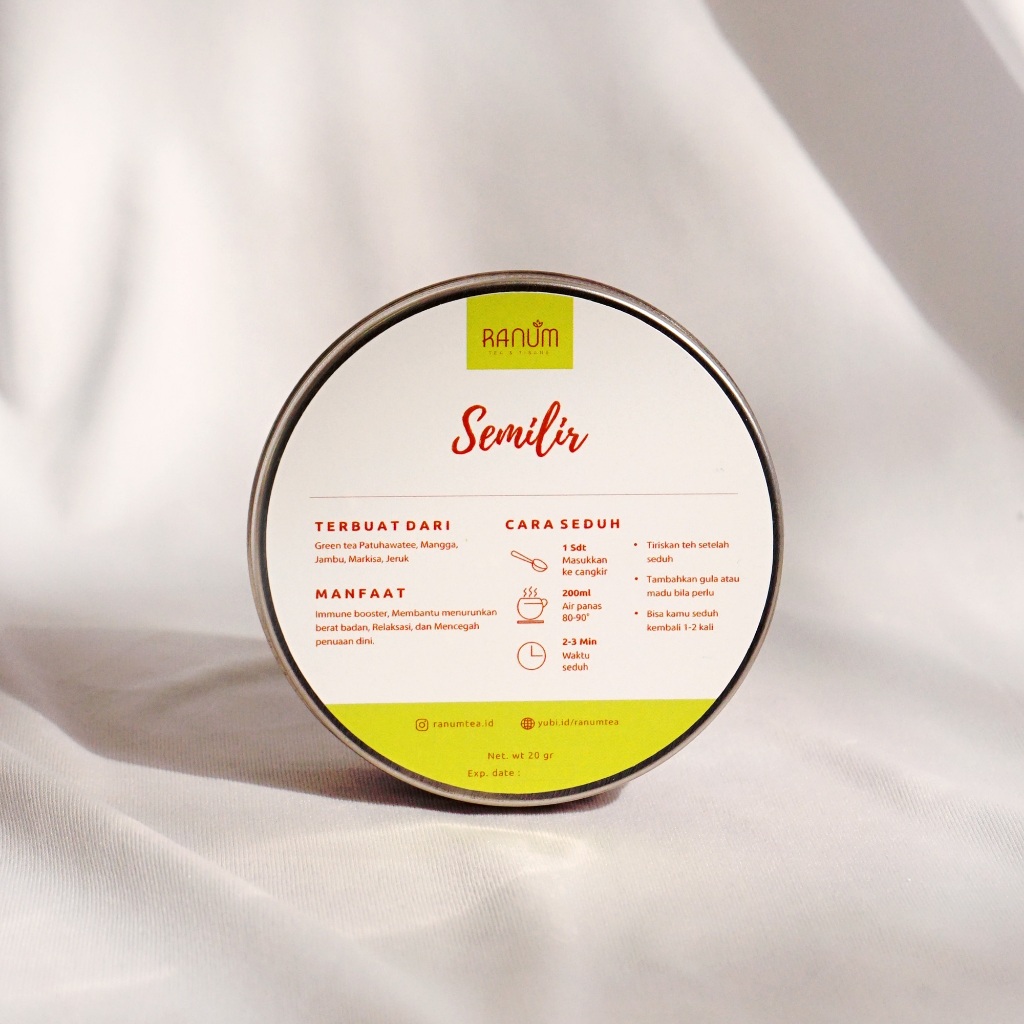 

SEMILIR / Artisan Tea Blend / Green Tea Mangga Passionfruit Tea Blend / Immune booster, Anti Aging Tea & Diet Friendly / Fruit Tea & Premium Tea/ 20gr - RANUM