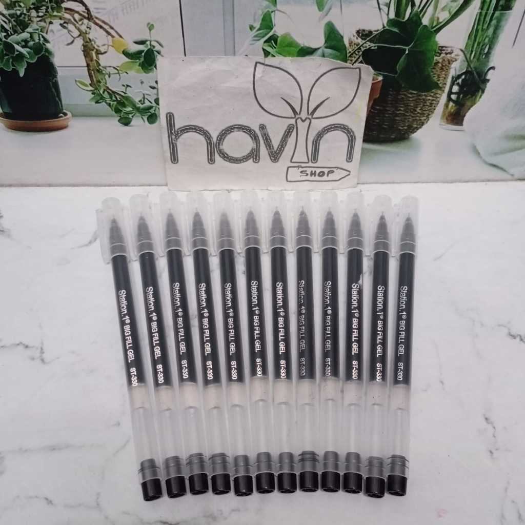 (1 buah) PEN PENA BALLPEN GEL BIG FILL STATION 1 ST-330