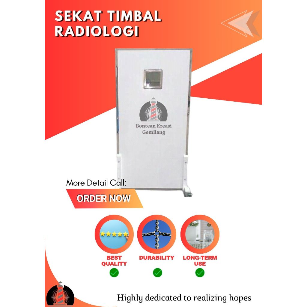 Pintu Anti Radiasi PB / Pintu Xray - Tabir Radiologi - Sekat Radiologi