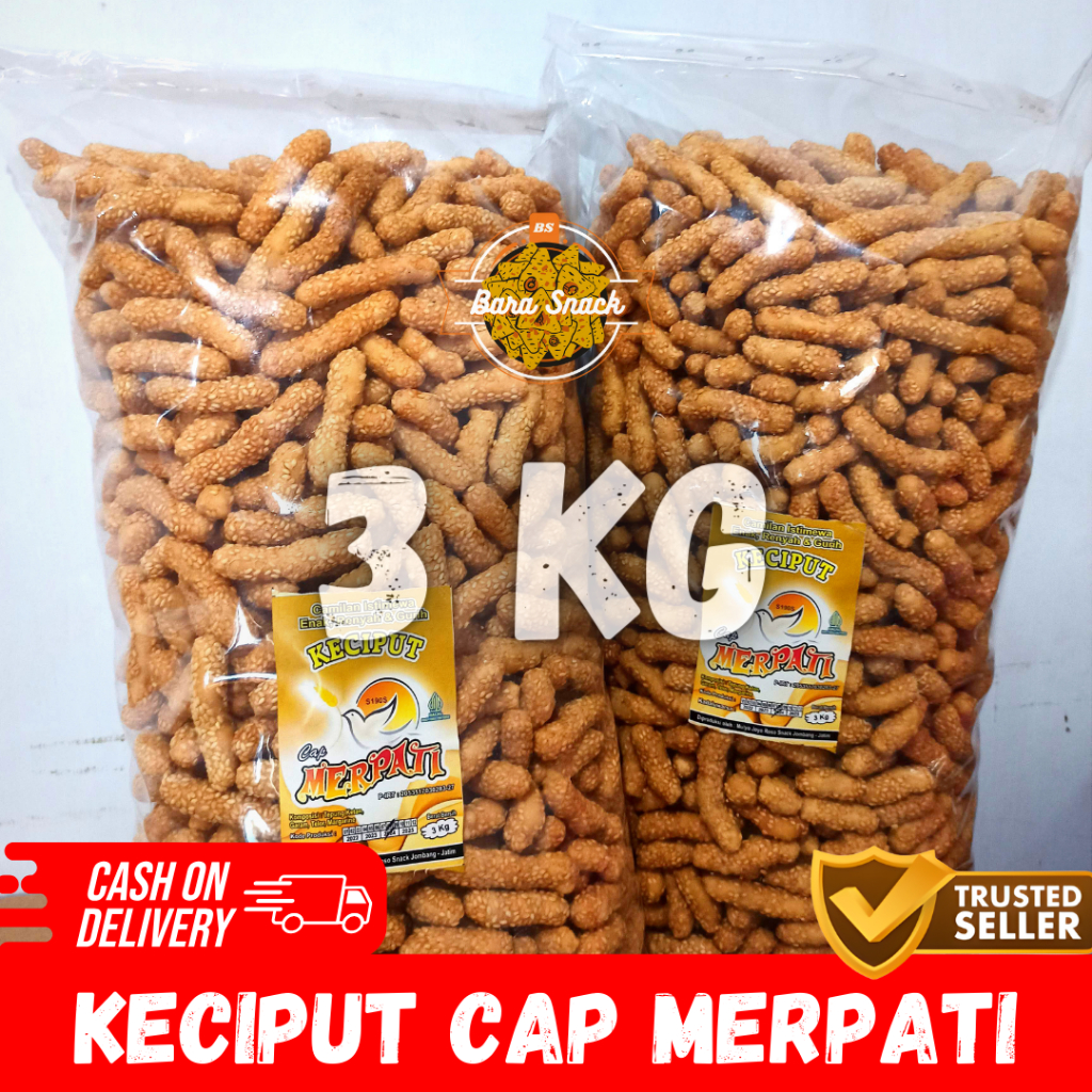 [ 3KG / BAL ] Keciput Wijen Panjang Premium / Kue Ciput Renyah Cap Merpati / Camilan Snack Kiloan Mu