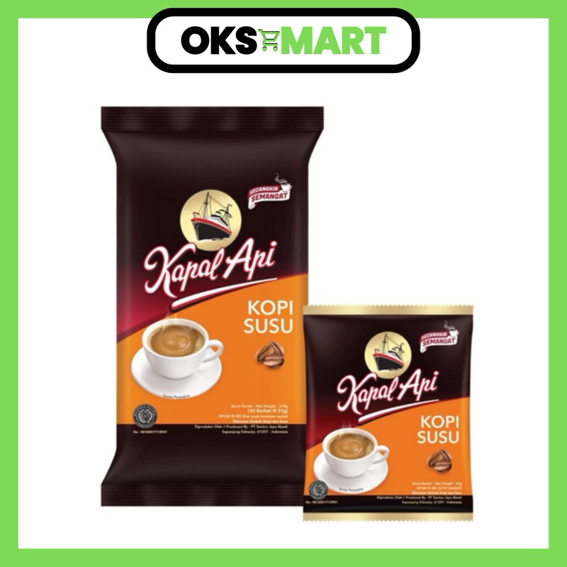 

Oksmart | Kopi Kapal Api susu renceng isi 10s