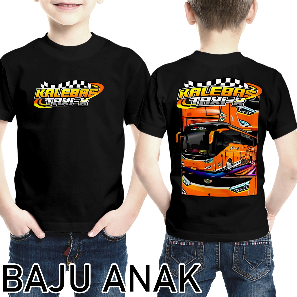 KAOS ANAK BUS MANIA KALEBAS TAXI USIA 1-12 TAHUN BAJU ANAK KAOS BUS - KAOS MOBIL COTTON COMBED 30S
