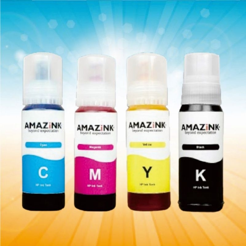 1set Tinta HP ink tank warna CMYK isi ulang/refill Printer HP Ink Tank 115, 315, 415 Tinta Printer H