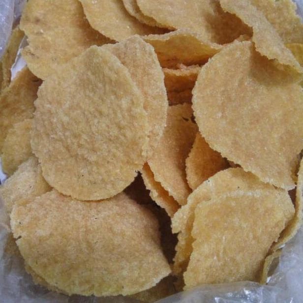 

1 kg Kerupuk Gendar atau Puli Beras Mentah Siap Goreng - Gurih Bawang Kriuk Abiss