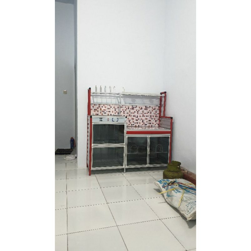 meja kompor wastafel / meja kompor alumunium