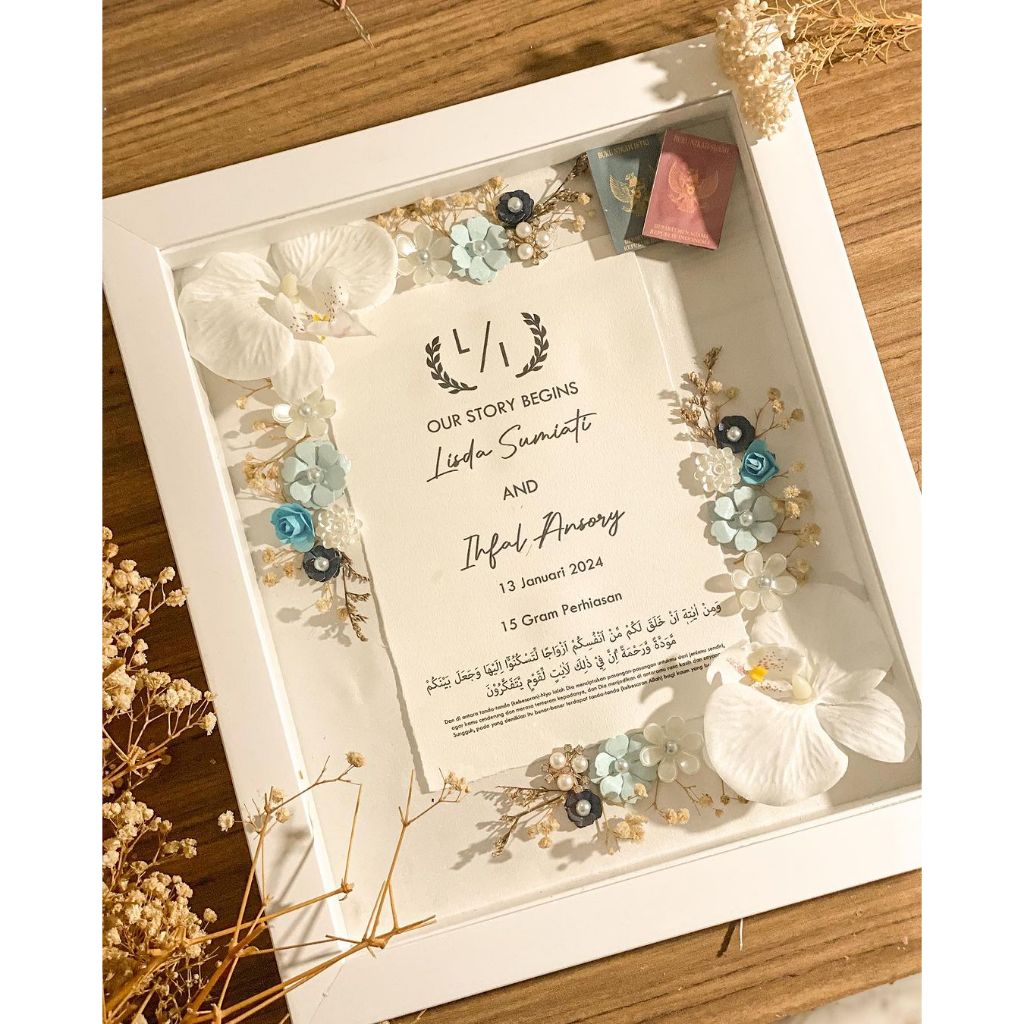 [ 1 Hari Jadi ] Bingkai Mahar 10R / Mahar Pernikahan / Frame Mahar 3D Pop Up