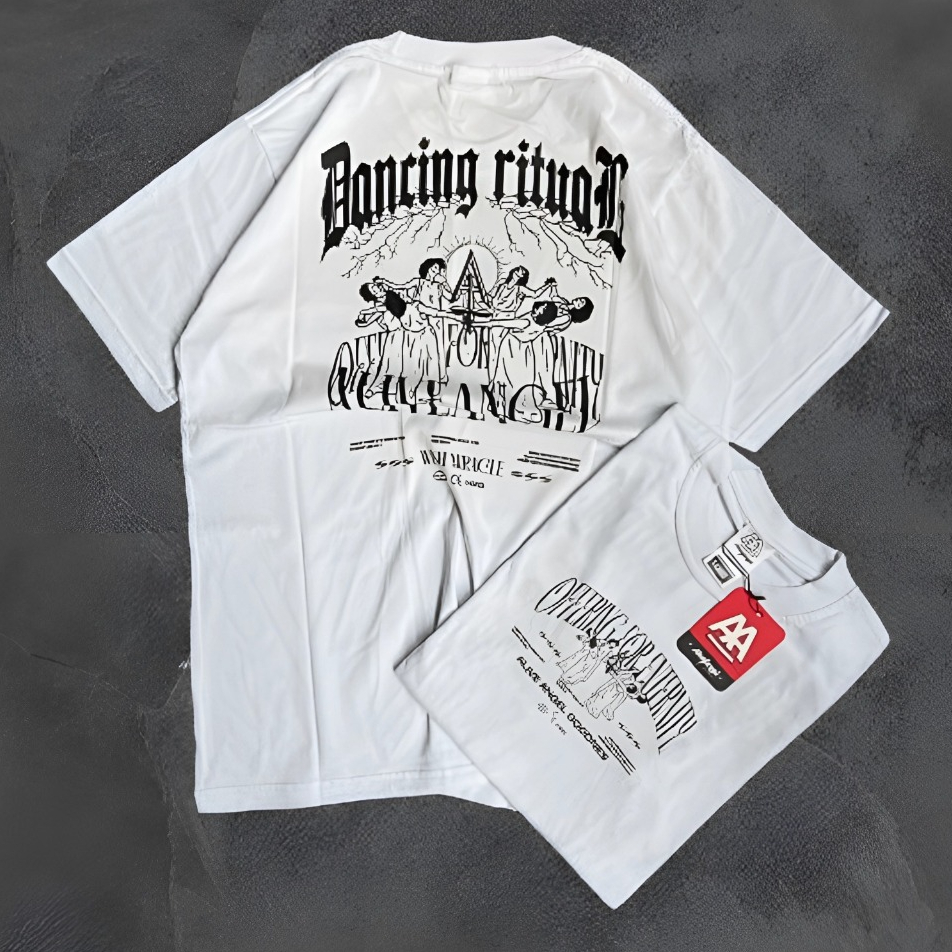Kaos Distro Pria Lengan Pendek T-shirt Apparel Katun Putih Premium Graphic Streetwear Baju Cowok Dis