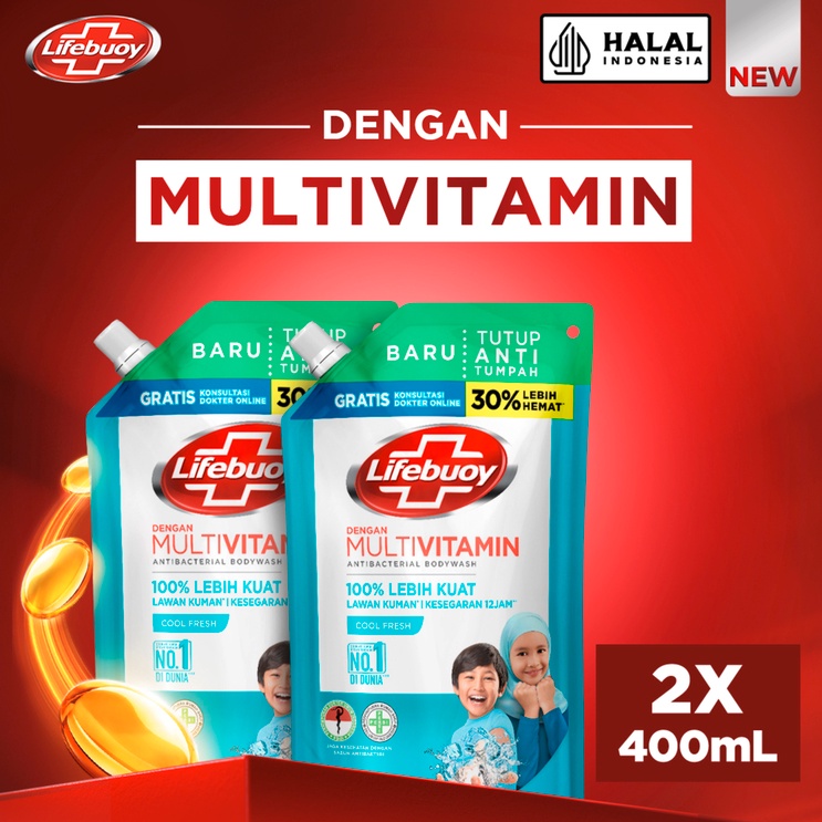 SellerLifebuoy Sabun Mandi Cair Cool Fresh 4 mL x2