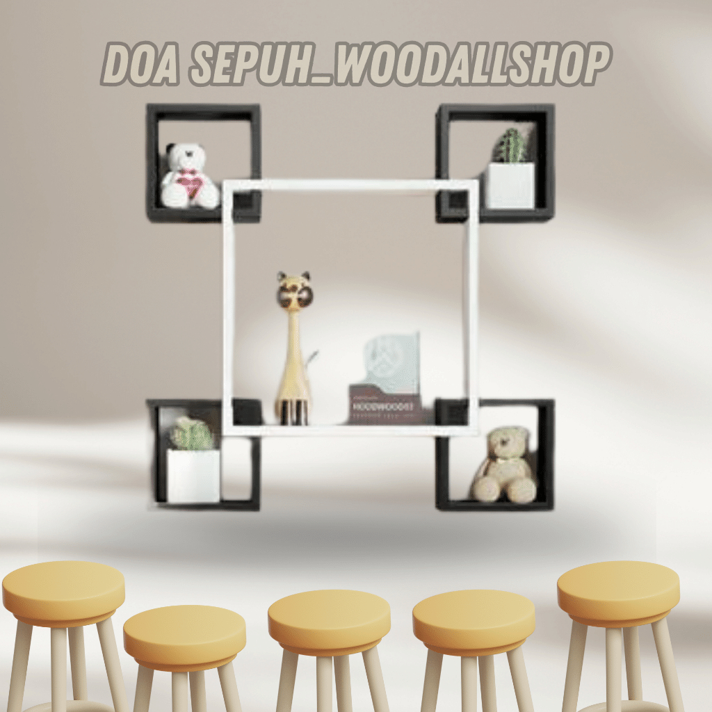 RAK DINDING TEMPEL MELAYANG AMBALAN KAYU UNIK MURAH RAK DINDING AESTHETIC RUANG TENGAH TAMU KAMAR DA