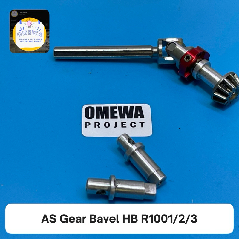 Hoangbo HB R1001 /2/3 HB R1011 /12/13 AS Bavel Gear Shaft Upgrade Kopel Metal Universal