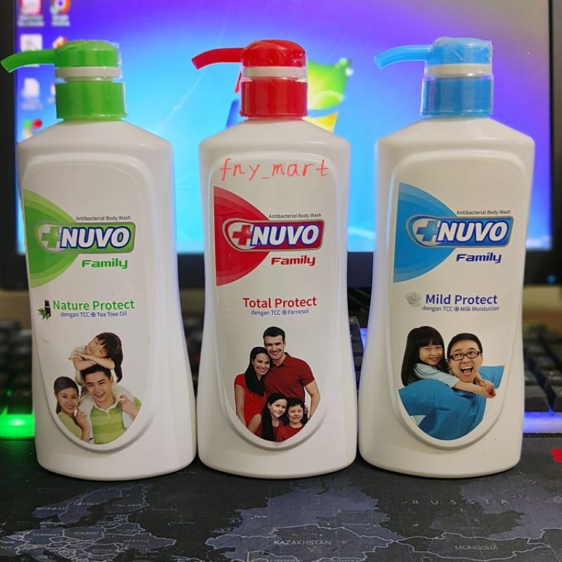 Nuvo Sabun Mandi Cair Botol 550ml Pump | Nuvo Bodywash 550ml Botol
