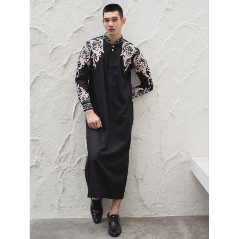 Gamis Bordir Pria NUC.ID Amin 01 (Hitam)