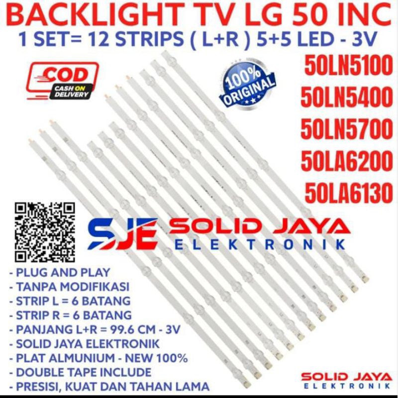 BACKLIGHT TV LG 50 INC 50LN5400 50LN5100 50LN5700 50LA6130 50LN5710 50LA6200 LAMPU BL LED 50LN