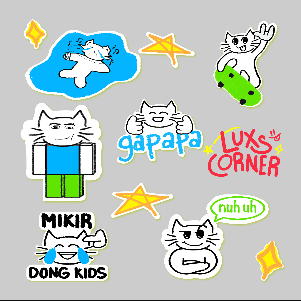 

Sticker Sheets Quirky Cat!