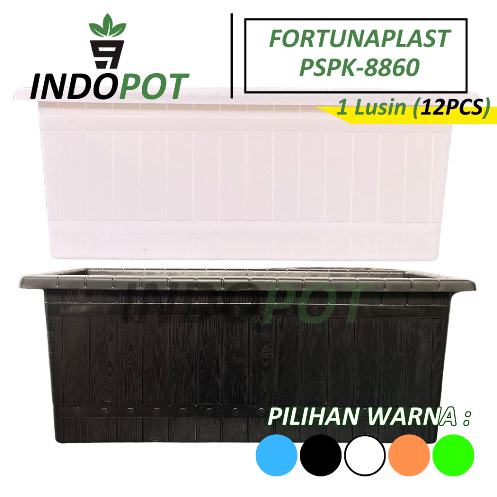 (12PCS) Pot Besar Tinggi Segi Panjang Fortuna Plast 8860 Ukuran 60cm