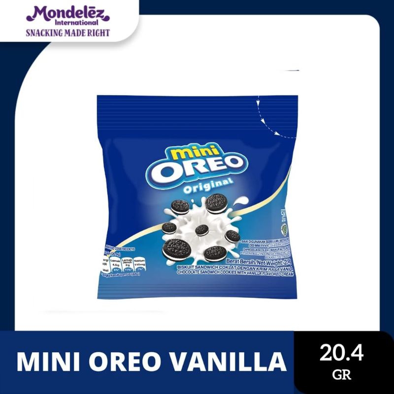 

Mini Oreo Biskuit Original Pcs 20.4g Untuk Traveling Sachet