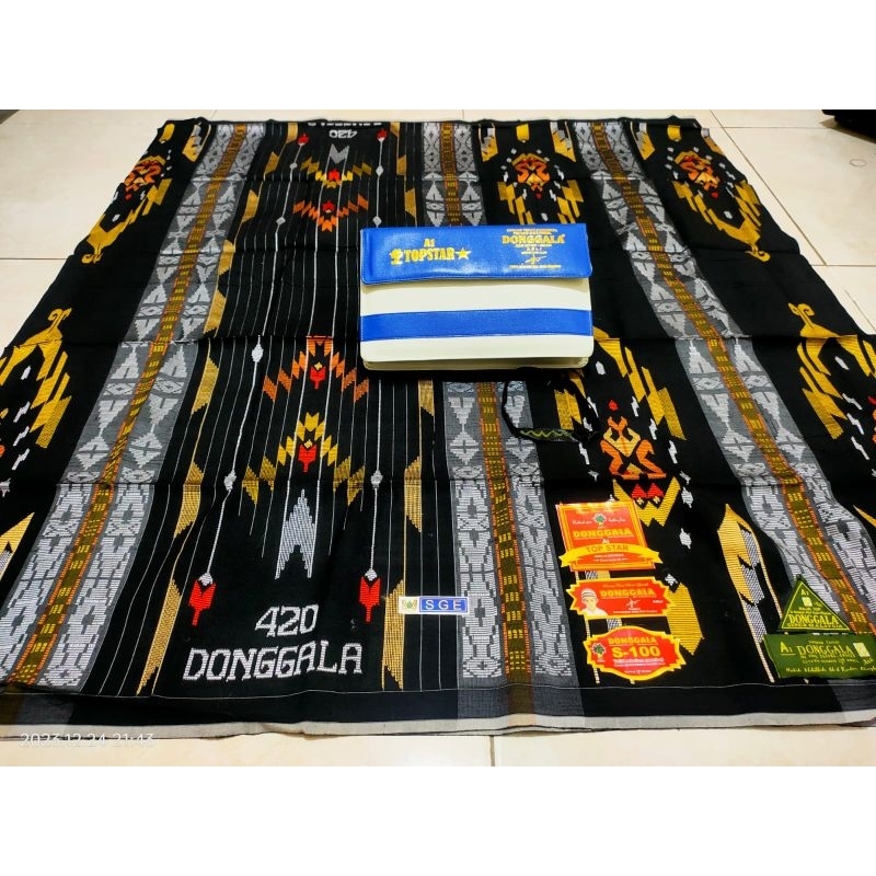 SARUNG DONGGALA TIPE SGL 420 JAHITAN TENGAH MESRES SUTRA FULL SONGKET BISA COD