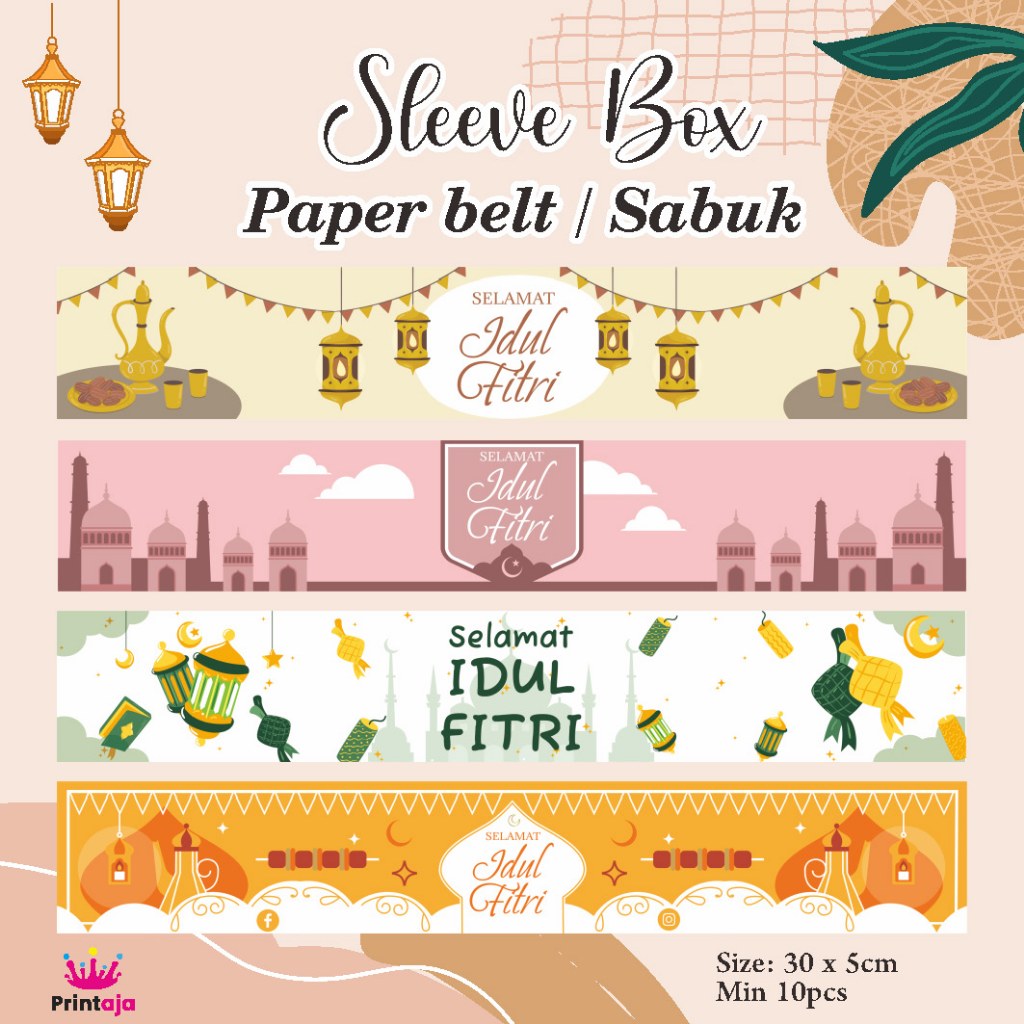 

{READY STOCK} Edisi 2 Paper Belt Lebaran Idul Fitri | Sabuk Kertas Panjang Parcel Lebaran Idul Fitri | Sabuk Toples Ramadhan Idul Fitri | Label Panjang keranjang kue | Sleeve Paper | Sabuk Box