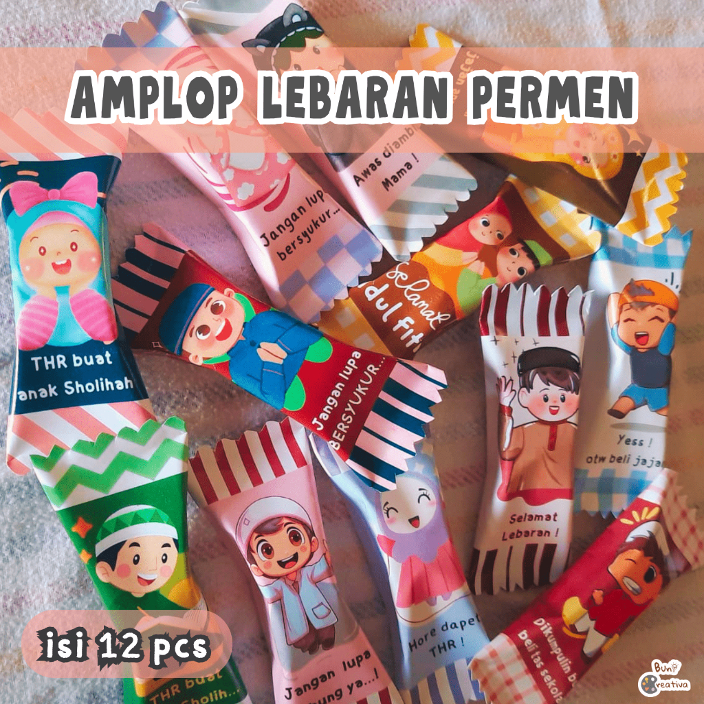 

Amplop Lebaran Permen Lucu Unik - Amplop Permen Viral - Angpao Lebaran Lucu Unik - Amplop Permen isi 12 pcs