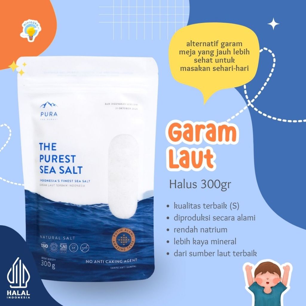 

PURA SEASALT GARAM LAUT NATURAL PREMIUM 300gr