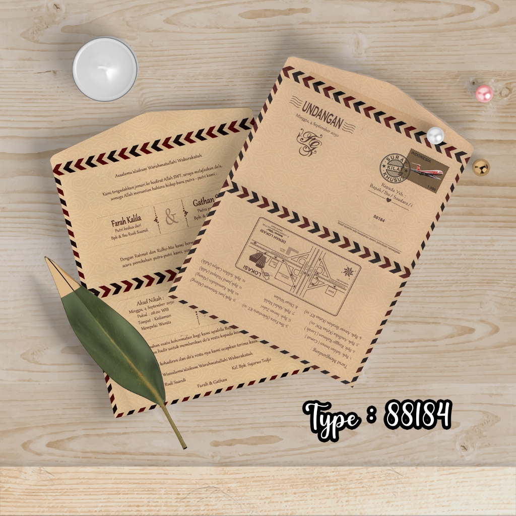 SURAT UNDANGAN ERBA TEMA 88184 LUX PREMIUM