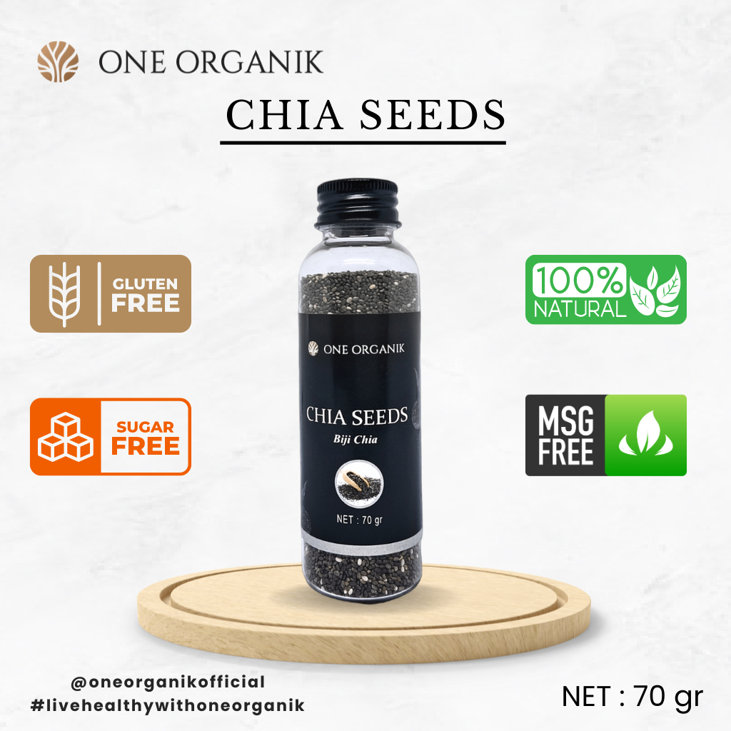 

One Organik – Chia Seed Organik Detox/Diet Herbal Asli Meksiko Premium Quality Grade A Non GMO | (70 gr)