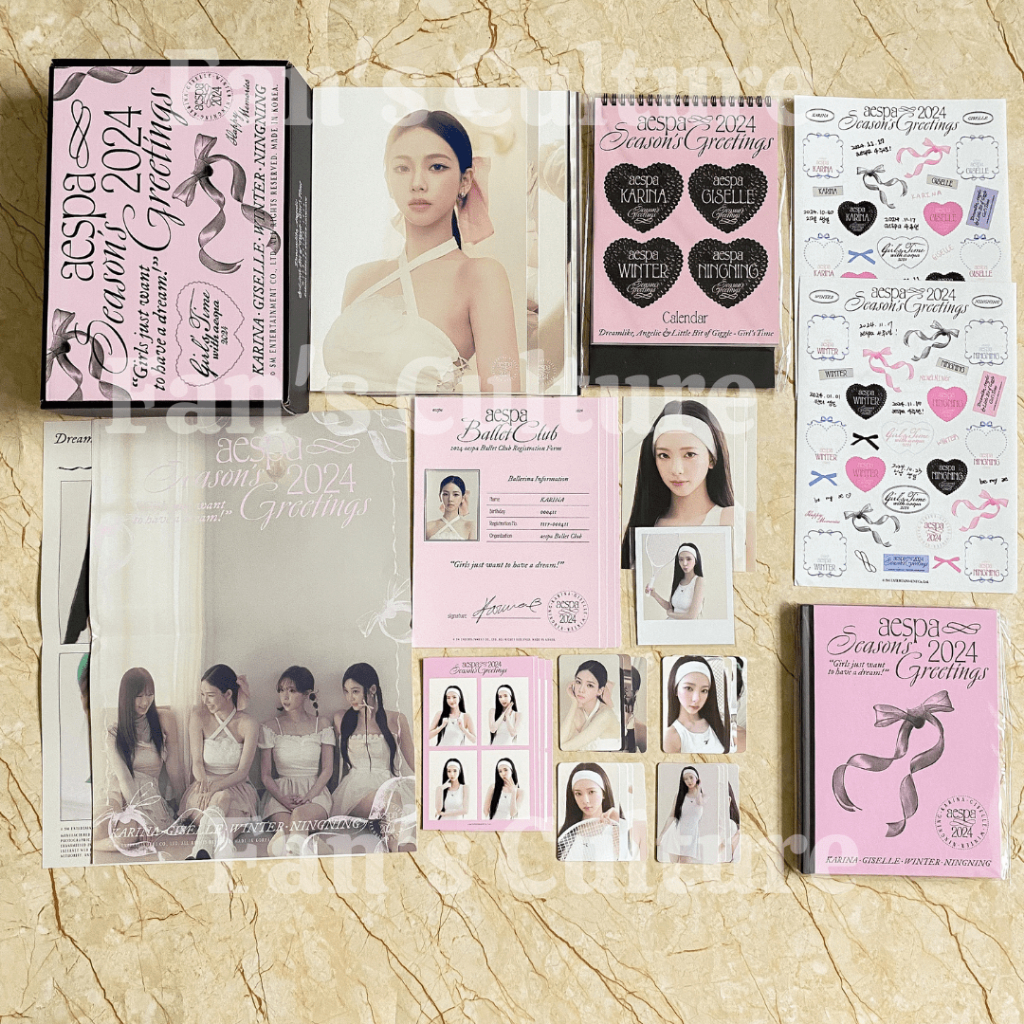 [READY STOCK] SHARING AESPA 2024 Season's Greetings - Folded Poster/Hardcover Diary/Desk Calendar/St
