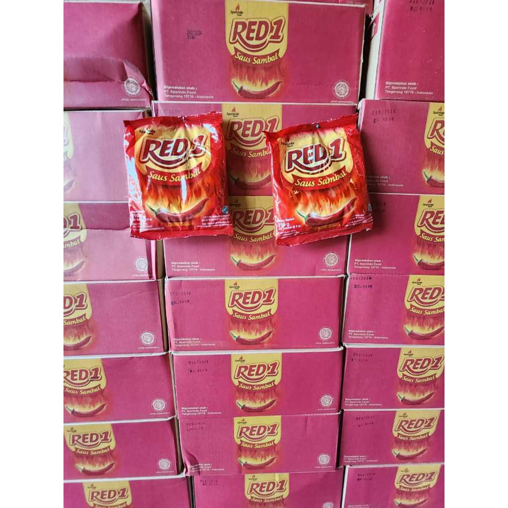 RED1 Saus Sambal Sachet 1 DUS 9 gr x 20 pack