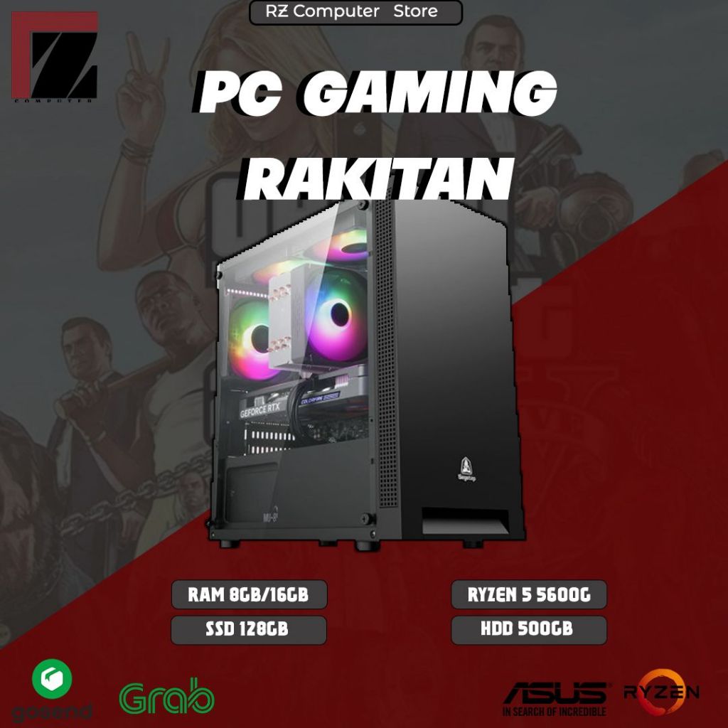 PC Gaming Rakitan AMD Ryzen 5 5600G / PC Gaming AMD Ryzen 5 5600G - CYCLOPS, 8 gb