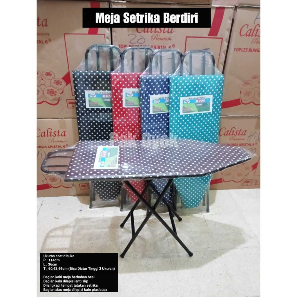 Meja Setrika Berdiri / Meja Setrika Lipat Kaki Panjang Berdiri / Meja Setrika Berdiri / Alas Gosok S