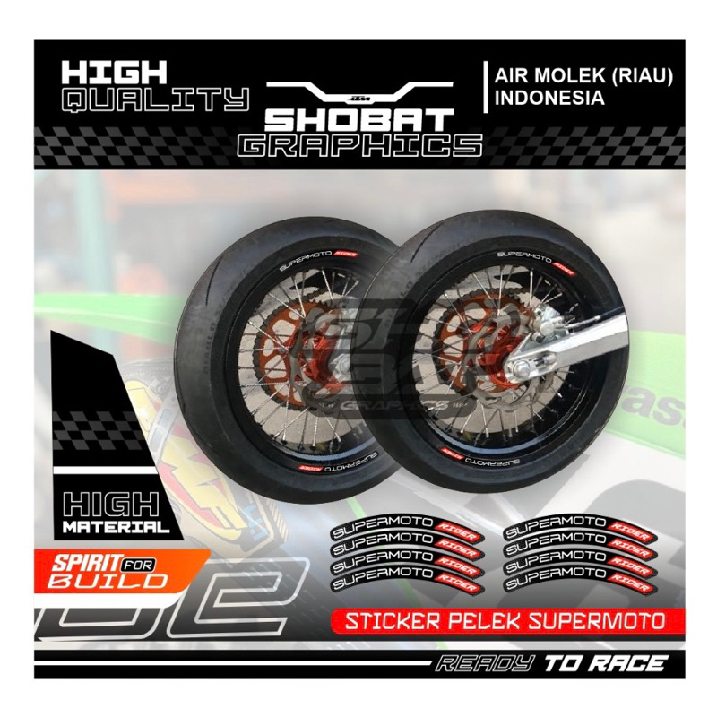 STIKER PELEK SUPERMOTO TRAIL CRF DTRACKER WR MOTOR