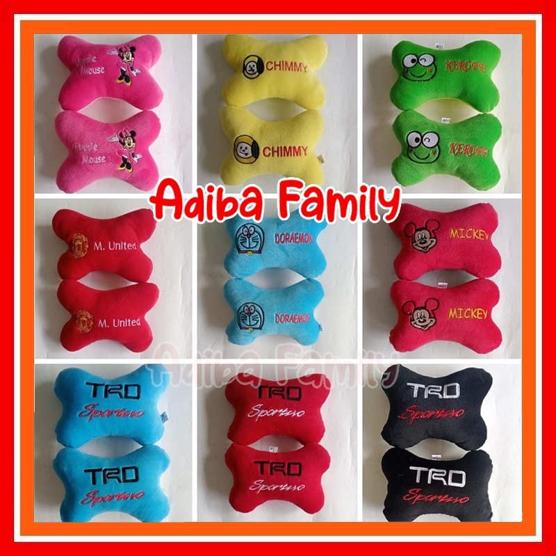 RANDOM KARAKTER Bantal Mobil Karakter 1 Pcs - Bantal Sandar Kepala Karakter - Bantal Leher Mobil