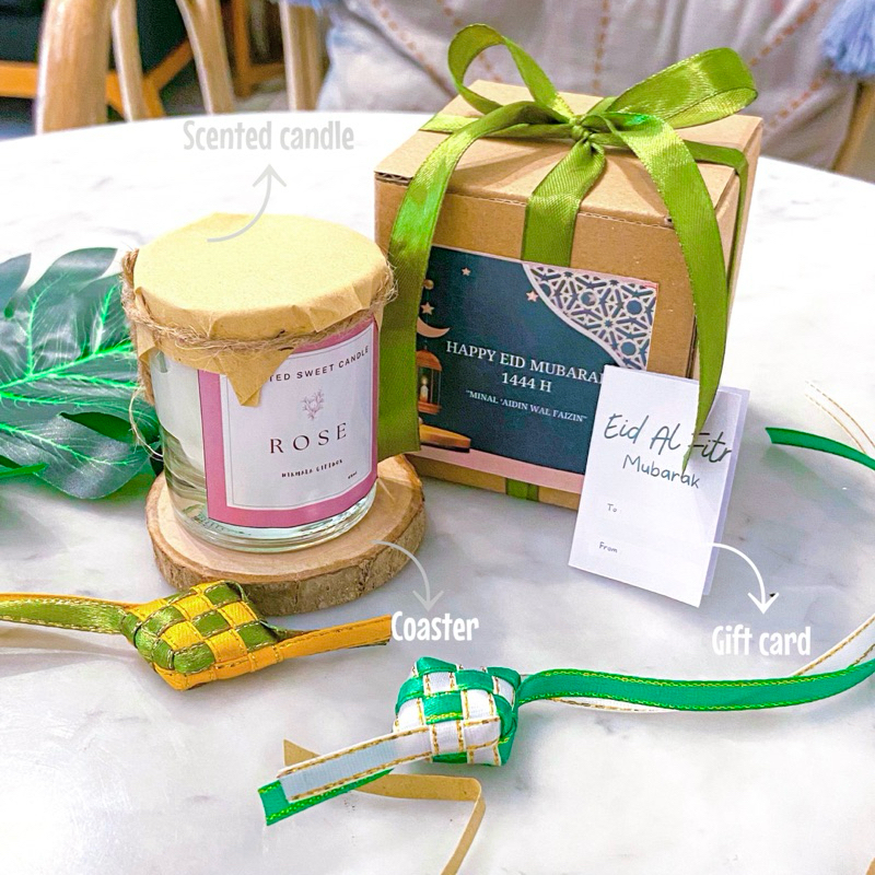 

GIFTBOX SCENTED CANLDE SIMPLE PACKAGE RAMADHAN EDITION| SOUVENIR | HAMPERS