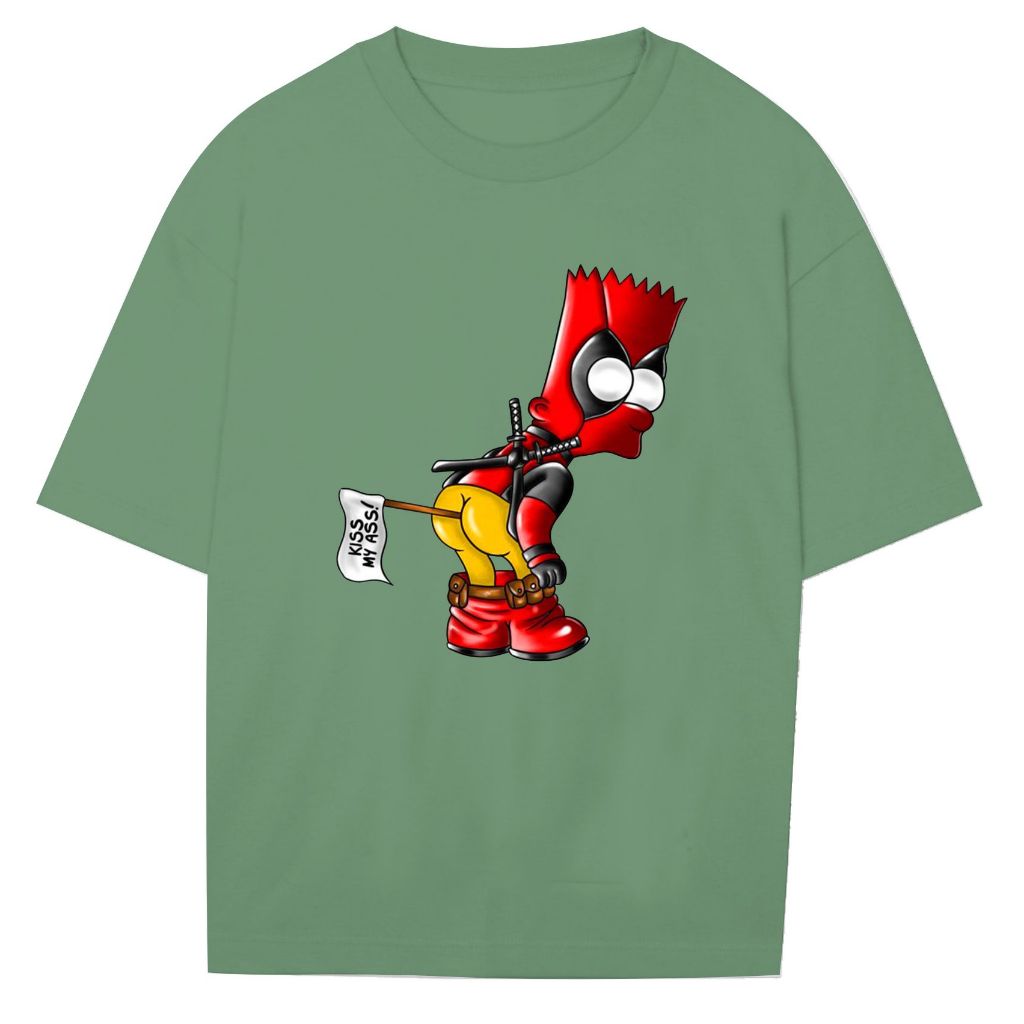 Baju kaos cewek cowok bisa pakai KISS MY ASS DTFAA99042