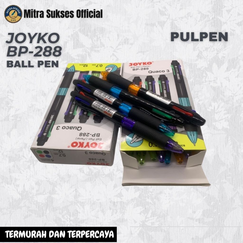 

PULPEN 4 WARNA JOYKO BP-288 QUACO 1 PACK (12pcs) PASTI MURAH