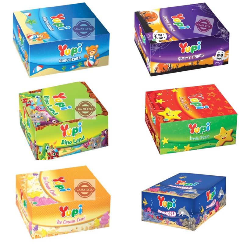 

permen yupi jelly box 168gr isi 24pcs / yupi dino yupi ice cream yupi bear yupi fangs yupi hallowen