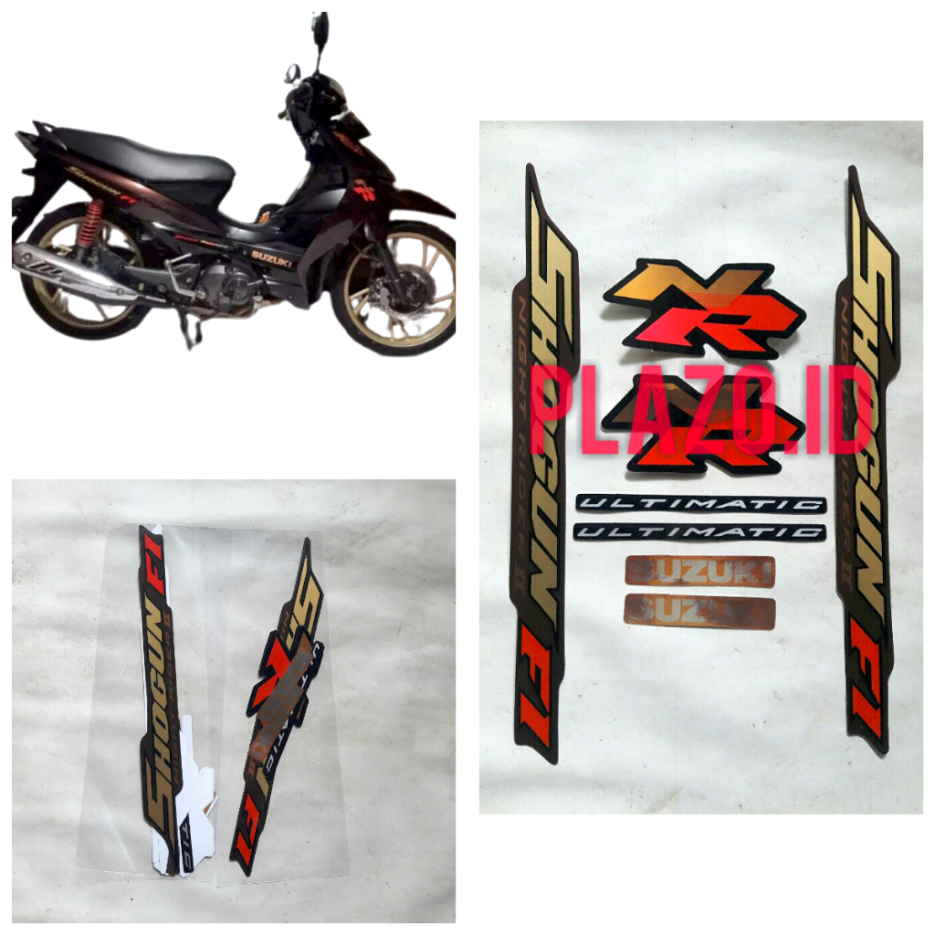 stiker striping motor suzuki shogun nr 2 125 fi 2008 gold