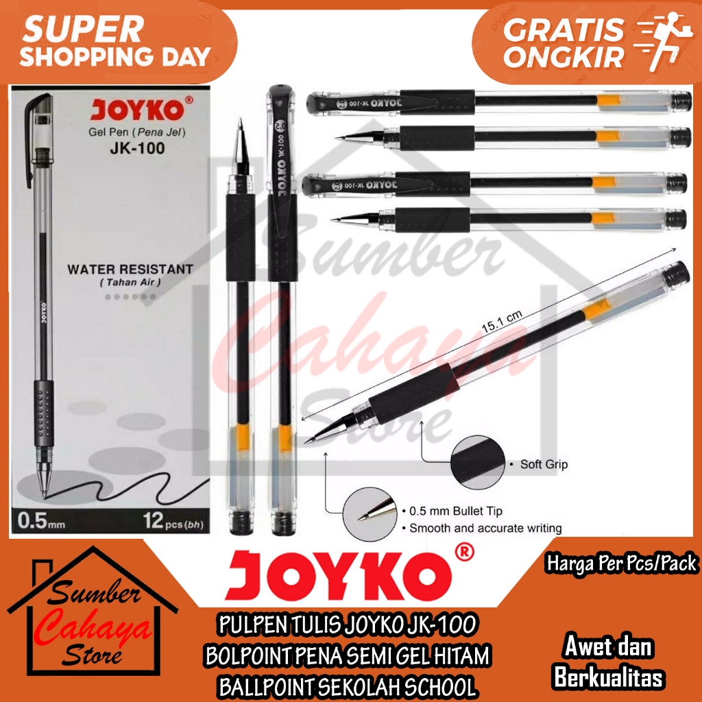 

PULPEN JOYKO PENA JOIKO JK100 BALL PEN JK-100 0.5 MM BALLPEN CABUT BOLPEN HITAM black BALPEN BALPOINT BALPOIN PULPEN TULIS MENULIS DI KERTAS PAPER BOLPOIN PERLENGKAPAN SEKOLAH SCHOLL KERJA KANTOR