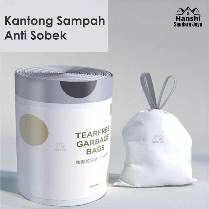 Kantong Plastik Sampah Tali Serut 40x50 Cm Isi 30 Pcs/ Drawstring Trash Bag / Kantong Plastik Sampah