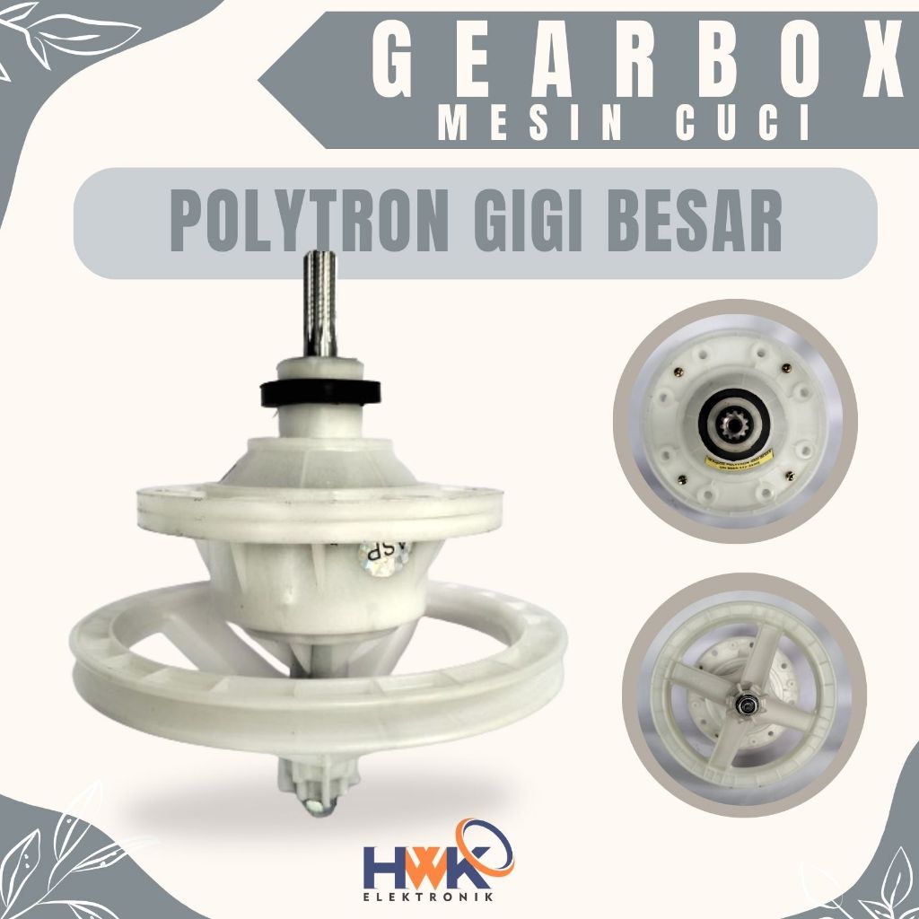 Gearbox mesin cuci polytron 2 TABUNG gigi besar JN 8664-112-3530 / GEARBOX MESIN CUCI 2 TABUNG