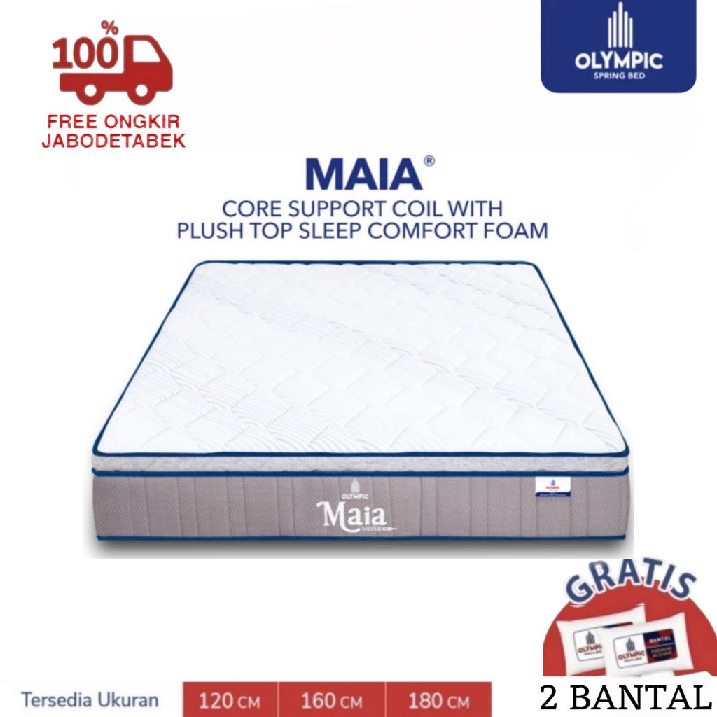 Olympic Kasur SpringBed PlushTop Type MAIA / Matras / Kasur Pegas