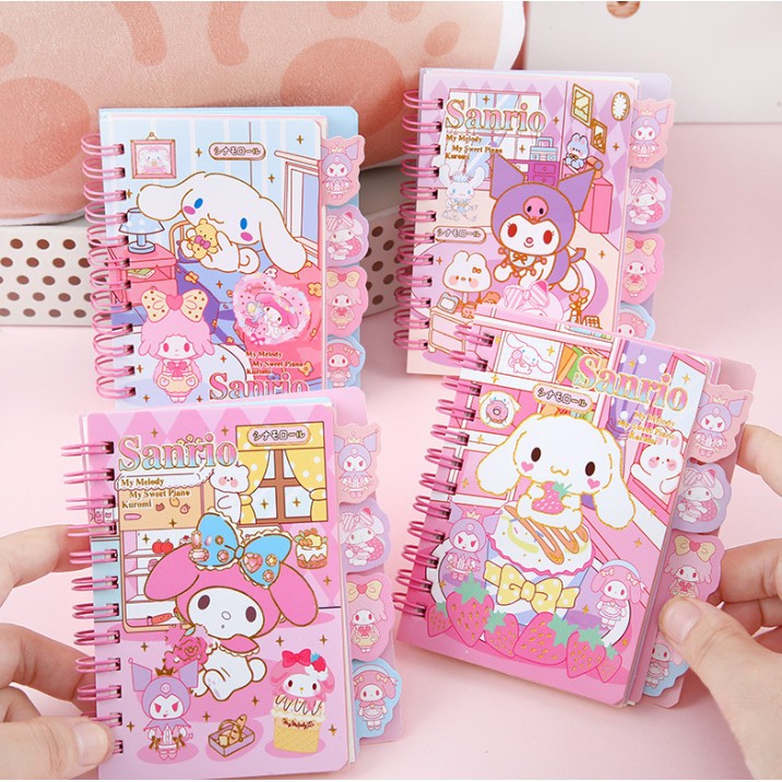 

Notebook Diary Cinnamoroll, Melody, Sanrio Spiral Mini [PAPEReonni]
