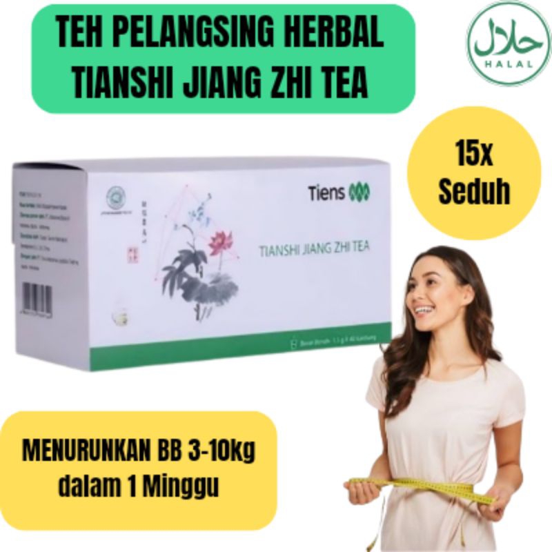 COD || Teh Pelangsing Herbal Alami || TIANSHI JIANG ZHI TEA || Tanpa Efek Samping Cocok untuk Pria &