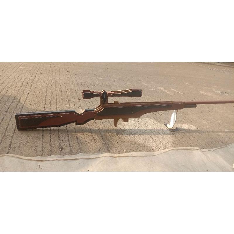 sniper AWM tembakan kayu peluru karet gelang